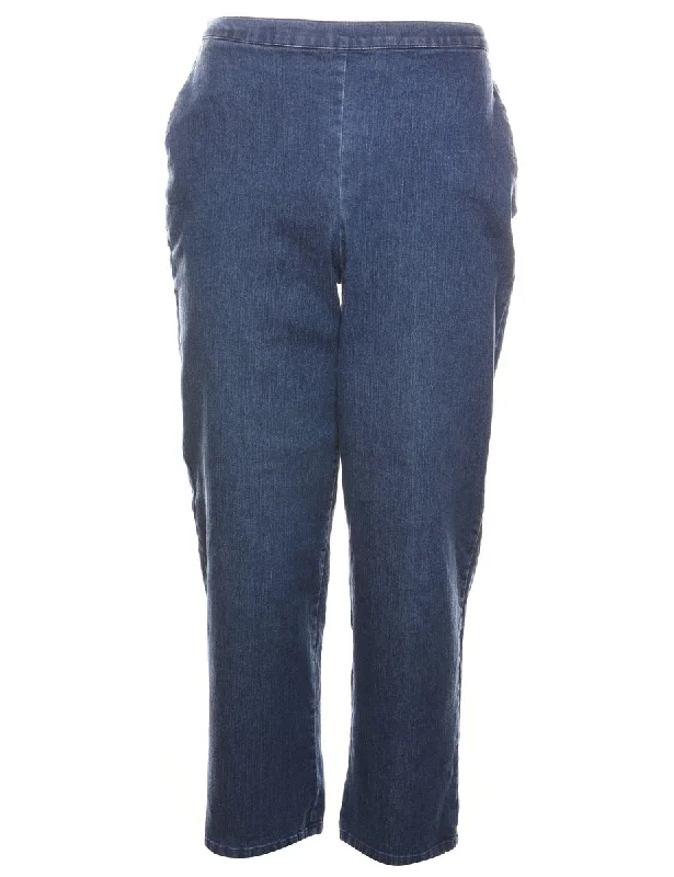 Medium Wash Casual Denim Trousers - W30 L27 Trousers Evening Elegant