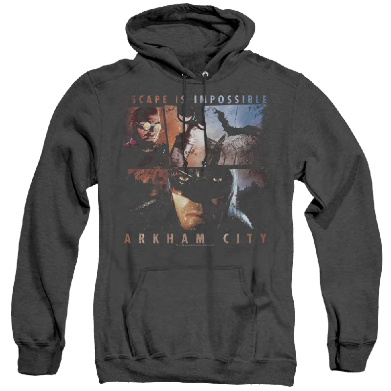 Batman Arkham City Escape Is Impossible - Heather Pullover Hoodie Bateau Neck Pullover