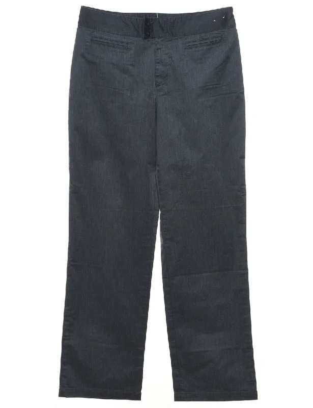 Dark Grey Classic Plain Trousers - W32 L32 Trousers cozy comfortable