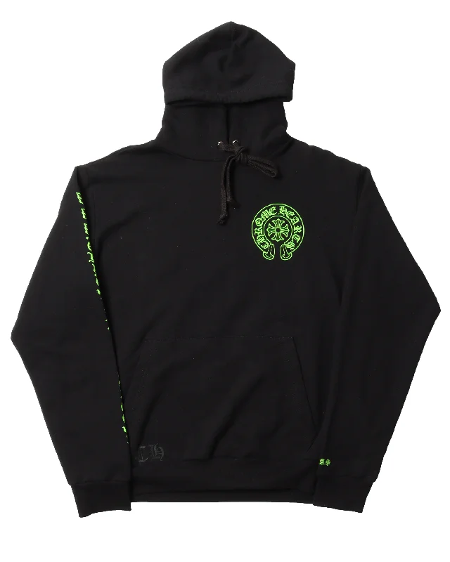 Green Leather Cross Hoodies Hoodie with Slim Fit Tailored Modern