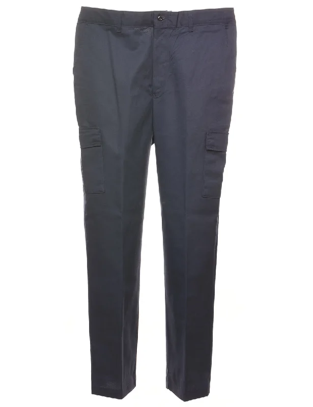 Navy Suit Trousers - W36 L34 Trousers Timeless Classic