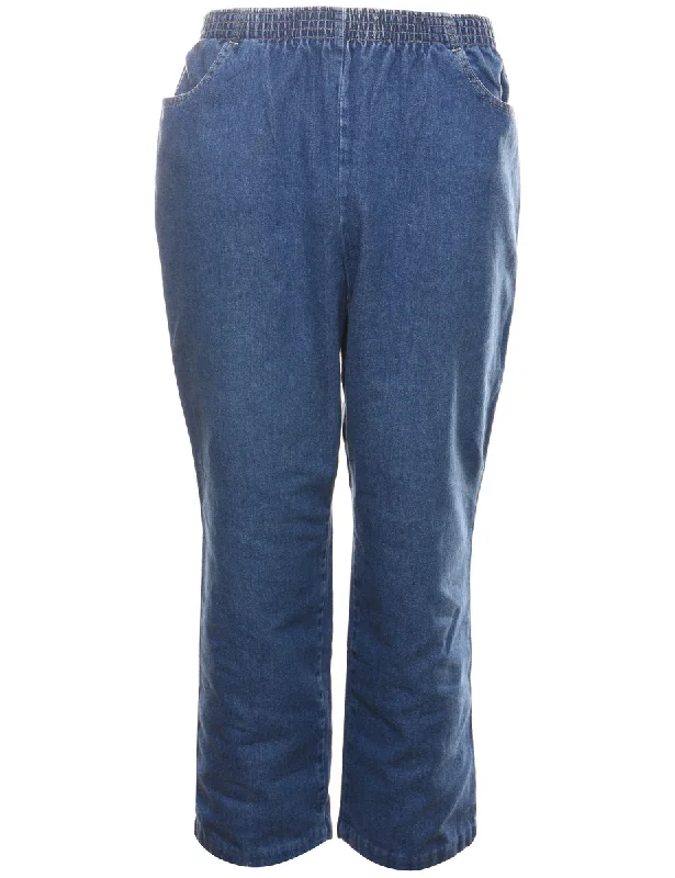 Medium Wash Denim Trousers - W26 L26 Trousers Custom Made