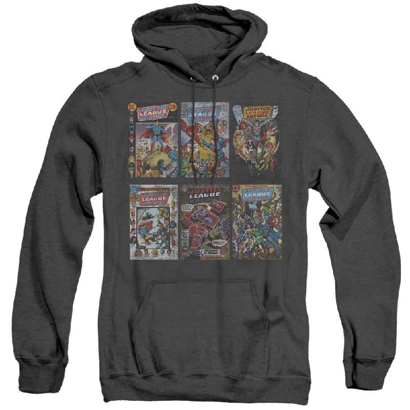 Justice League Dco Covers - Heather Pullover Hoodie Asymmetrical Hem Sweater