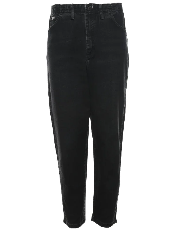 Lee Black Denim Trousers - W32 L30 Trousers Summer Linen