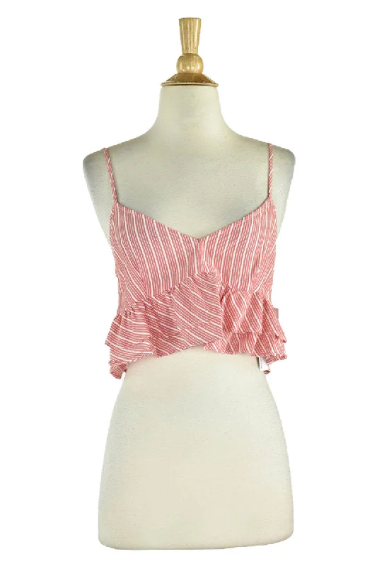 Forever 21 Crop Top Chenille Brocade Lace