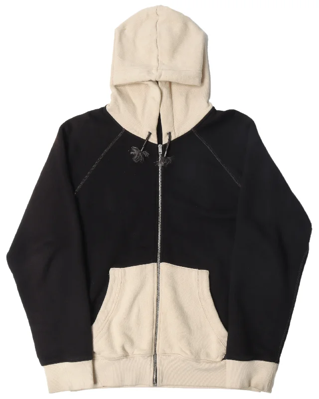 Bruno Bozzetto Patch Zipped Hoodie Hoodie with Hem Ribbing Snug Secure