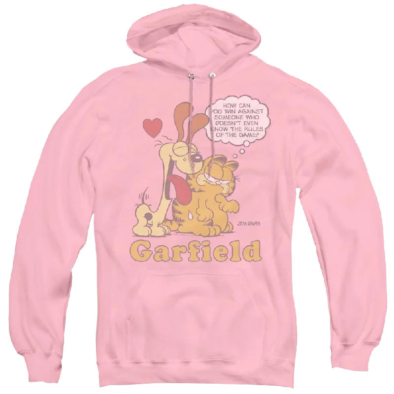 Garfield Cant Win - Pullover Hoodie Keyhole Neck Pullover