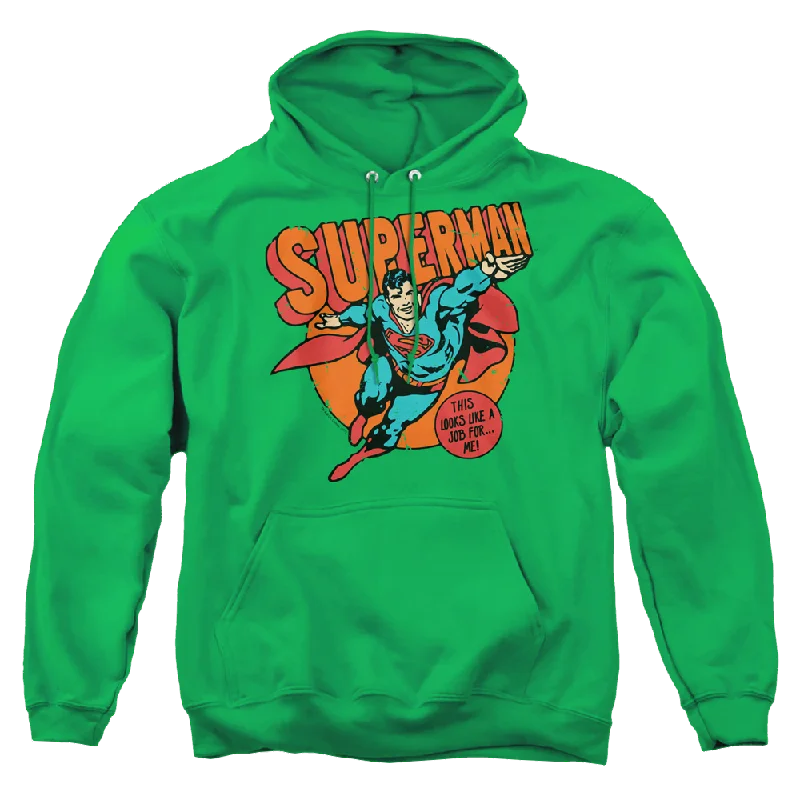Superman Job For Me - Pullover Hoodie Cable Knit Chunky