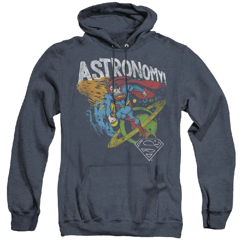 Superman Astronomy - Heather Pullover Hoodie Soft Wool Sweater