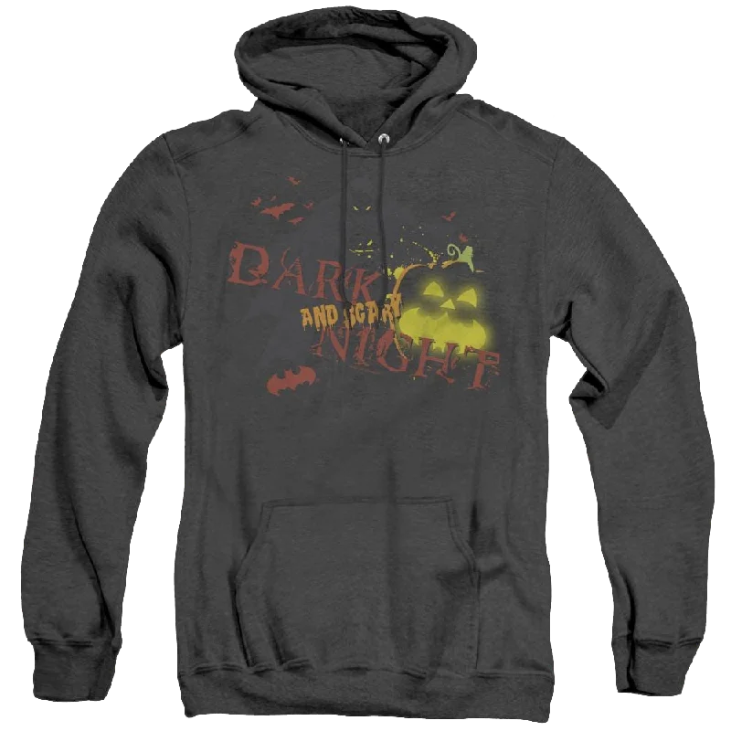 Dc Batman Dark And Scary Night - Heather Pullover Hoodie Gathered Sleeve Pullover