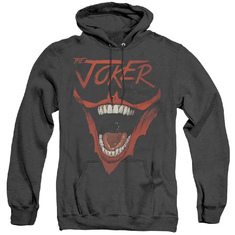 Joker, The Joker Bat Laugh - Heather Pullover Hoodie Sarouel Sleeve Pullover
