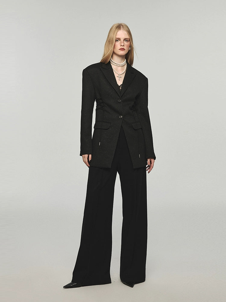Black Loose-Fit Long Trousers Trousers fashionable trendy