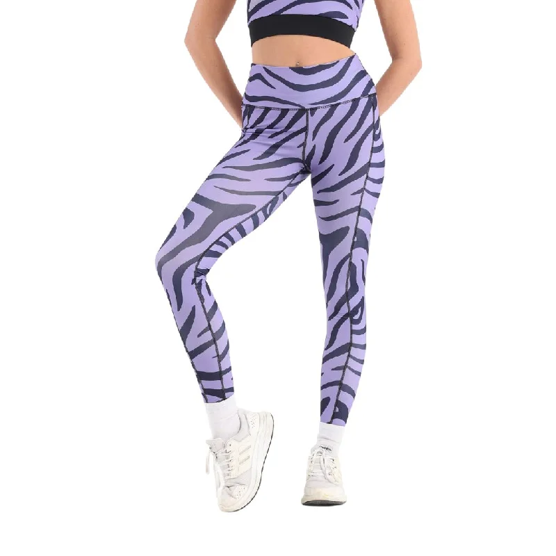 Zebra printed leggings in purple Trendy Patterned Leggings