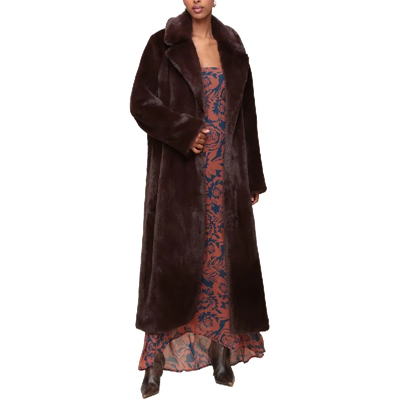 Avec Les Filles Womens Faux Fur Long Faux Fur Coat Off-the-Shoulder Jacket Double-Breasted Coat Single-Breasted Coat Avec Les Filles Womens Faux Fur Long Faux Fur Coat Off-the-Shoulder Jacket Double-Breasted Coat Single-Breasted Coat