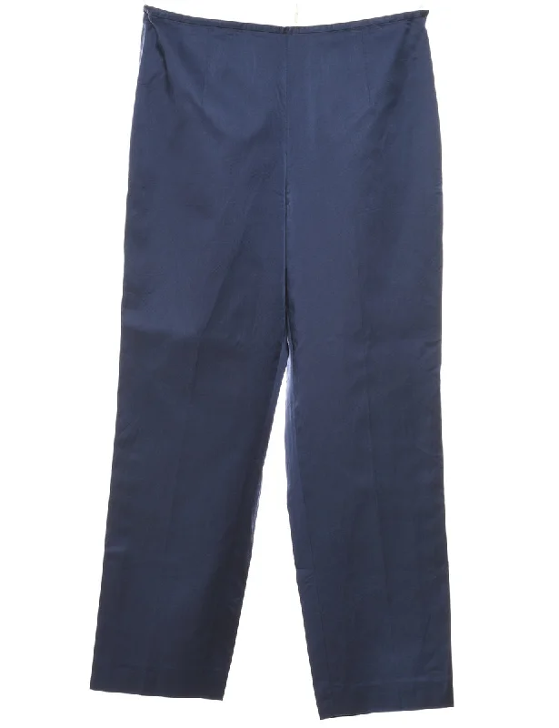 Navy Casual Classic Trousers - W30 L26 Trousers Polka Dot Cute