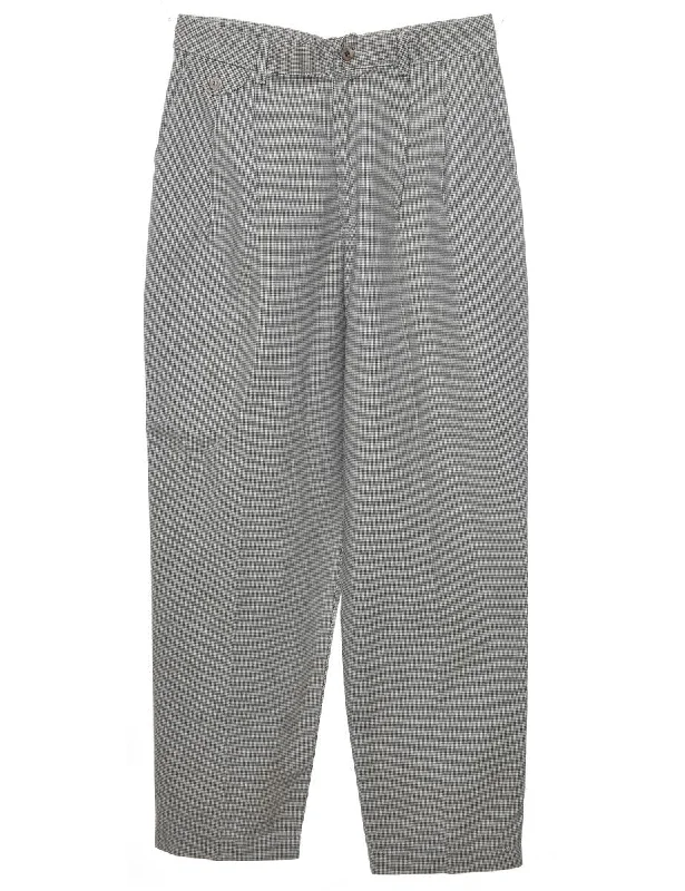 Lee Grey Dogtooth Trousers - W28 L28 Trousers Gym Athletic