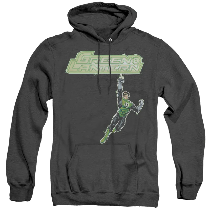 Green Lantern Energy Construct Logo - Heather Pullover Hoodie Sheath Sleeve Elegant