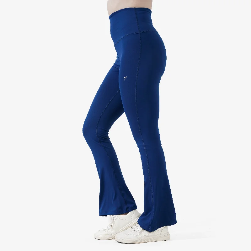 Tf-Teal Premium Flare Leggings Chic Printed Yoga Pants