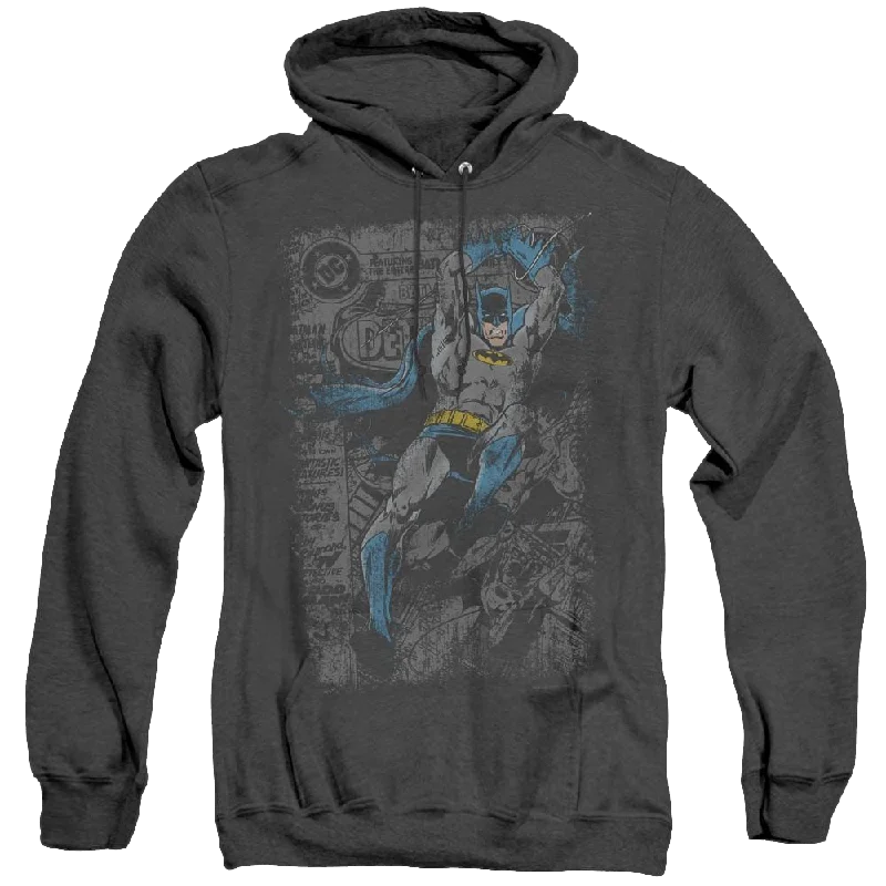 Dc Batman Detective #487 Distress - Heather Pullover Hoodie High Neck Pullover