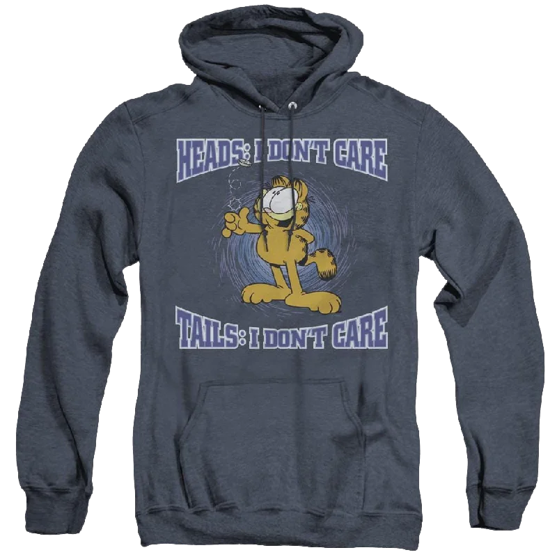Garfield Heads Or Tails - Heather Pullover Hoodie Zipper Front Cardigan