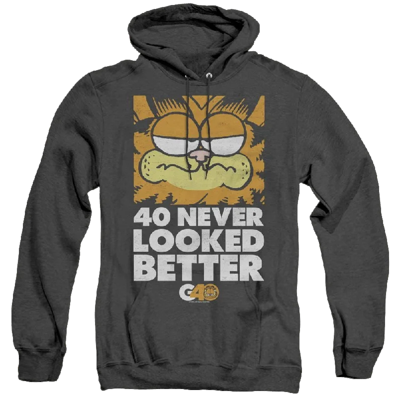Garfield 40 Looks - Heather Pullover Hoodie Wrist Length Sleeve