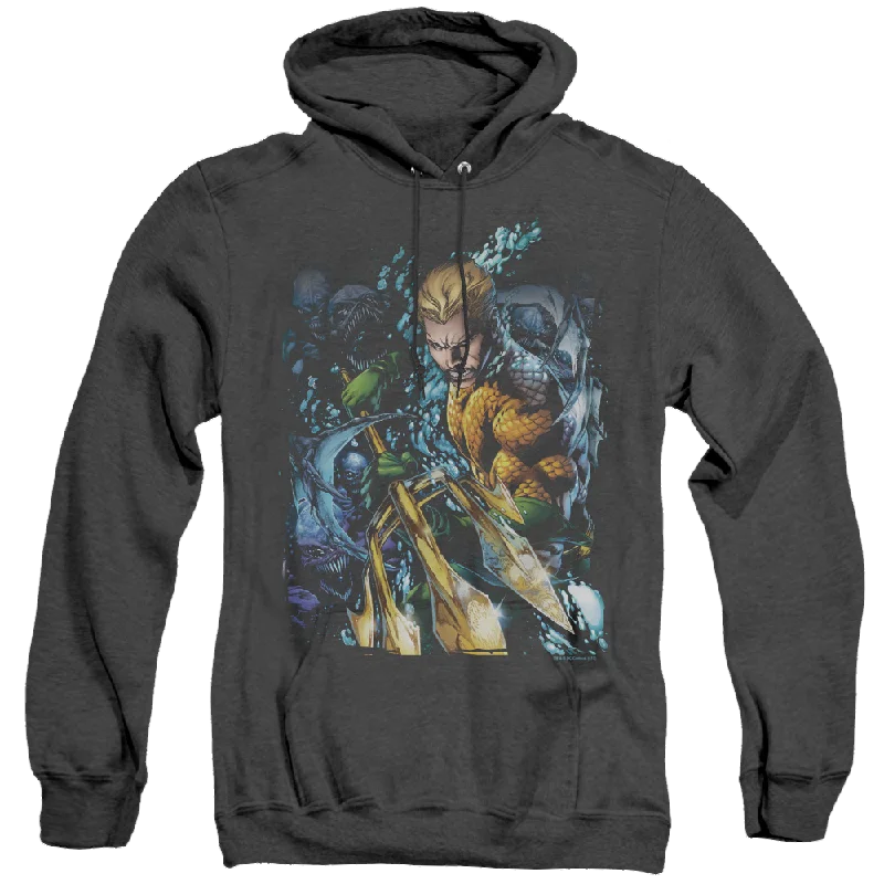 Aquaman Aquaman #1 - Heather Pullover Hoodie Over Sleeve Pullover