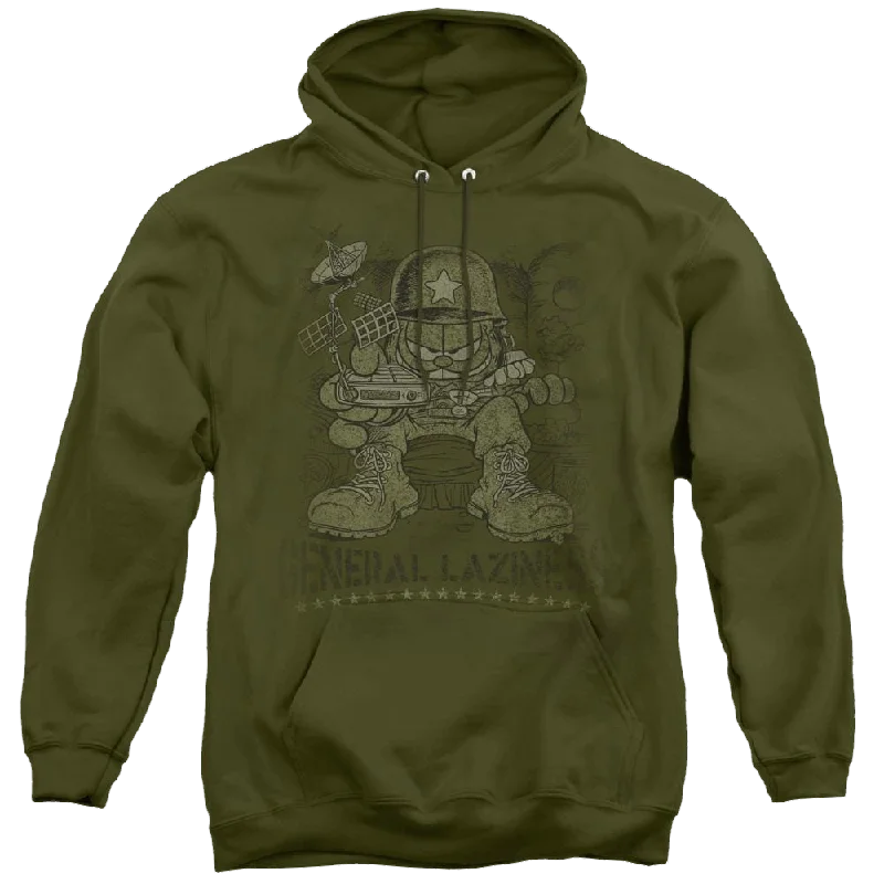 Garfield General Laziness - Pullover Hoodie Bishop Sleeve Elegant