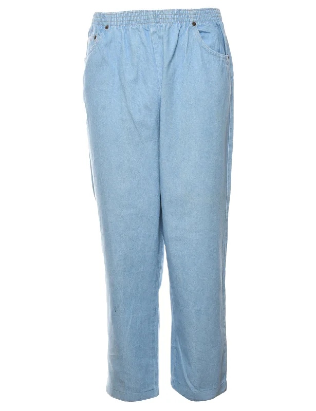 Light Wash Denim Trousers - W32 L27 Trousers Winter Warm