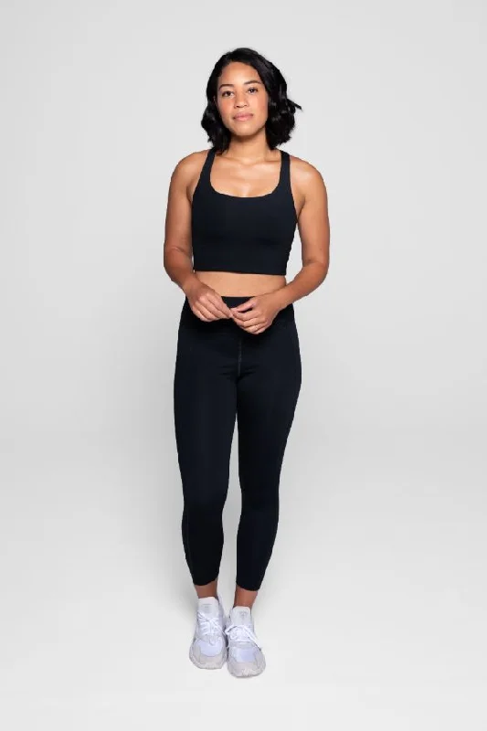 GIRLFRIEND COLLECTIVE // LITE HIGH-RISE LEGGING - BLACK Stylish Faux Leather Leggings GIRLFRIEND COLLECTIVE // LITE HIGH-RISE LEGGING - BLACK Stylish Faux Leather Leggings