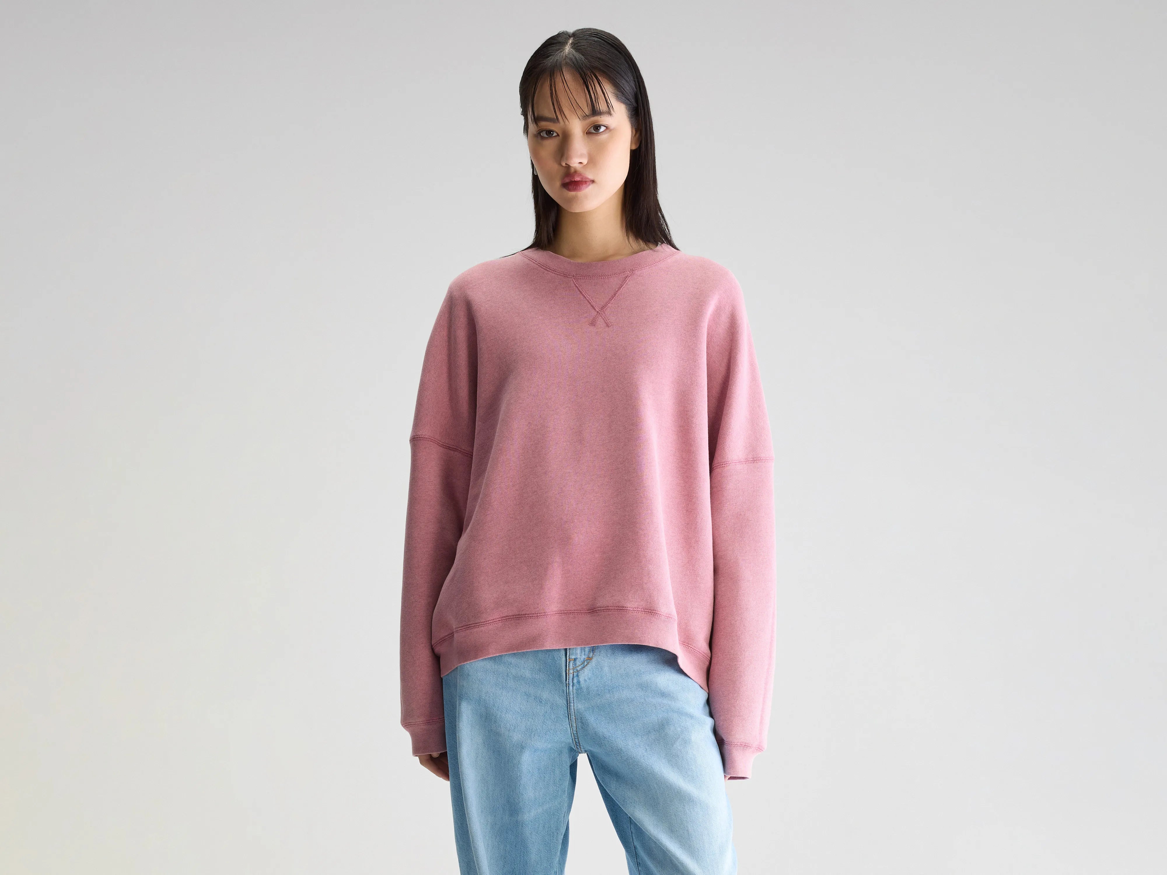 Flipo crewneck sweatshirt (251 / W / PINKLADY) Hoodie with Slit Hem Functional Movement