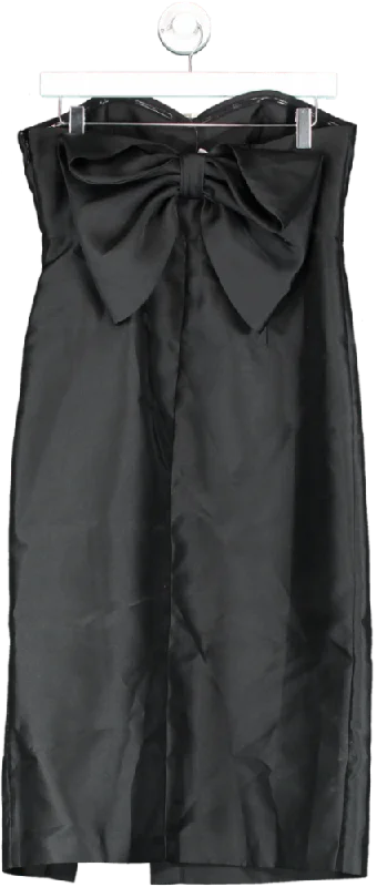 ANTHROPOLOGIE Black Hutch Slim Bow Back Structured Midi Statement Dress BNWT Us8 UK 12 Fashionable Pencil Midi Dress ANTHROPOLOGIE Black Hutch Slim Bow Back Structured Midi Statement Dress BNWT Us8 UK 12 Fashionable Pencil Midi Dress