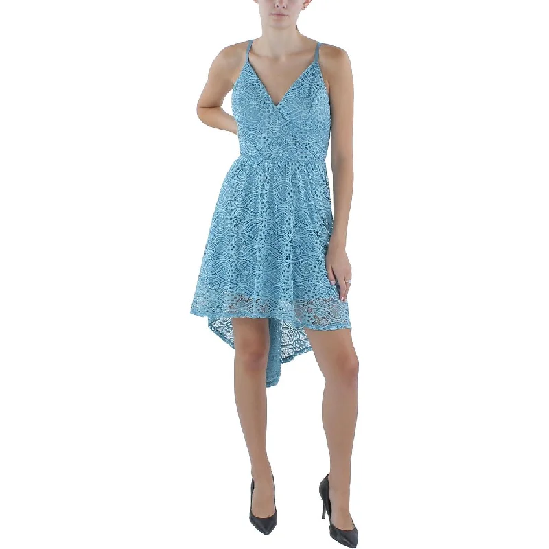 As U Wish Womens Midi Nylon Fit & Flare Dress Elegant Floral Skirt Midi Dress
