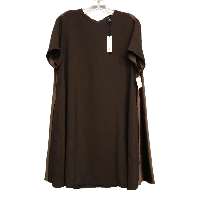 BROWN DRESS CASUAL MIDI by BR Size:S Chic Off-Shoulder Midi Dress
