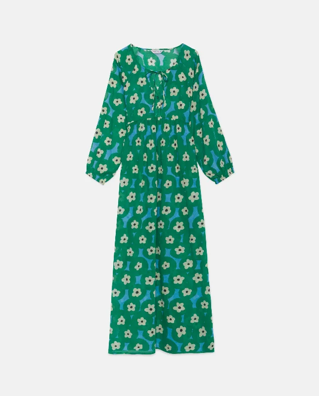 Compania Fantastica Flower Print Midi Tunic Dress Cozy Knit Midi Dress