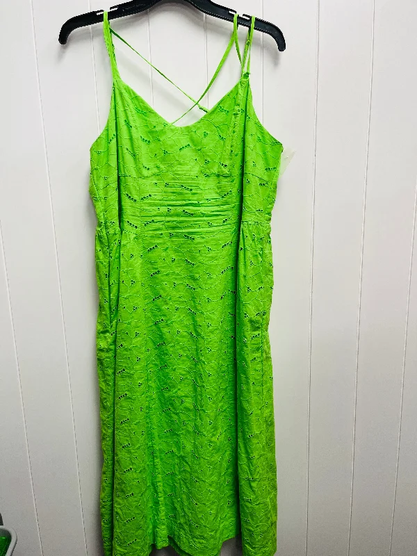 Dress Casual Midi By A New Day In Green, Size: Xl Elegant Floral Appliqué Midi Dress Dress Casual Midi By A New Day In Green, Size: Xl Elegant Floral Appliqué Midi Dress
