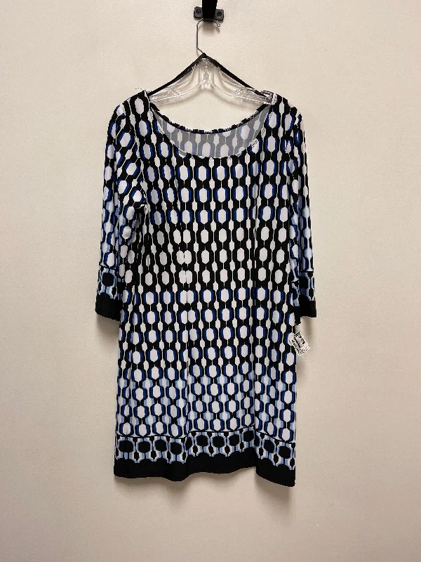 Dress Casual Midi By Ab Studio In Black & Blue, Size: L Stylish Halter Neck Midi Dress Dress Casual Midi By Ab Studio In Black & Blue, Size: L Stylish Halter Neck Midi Dress
