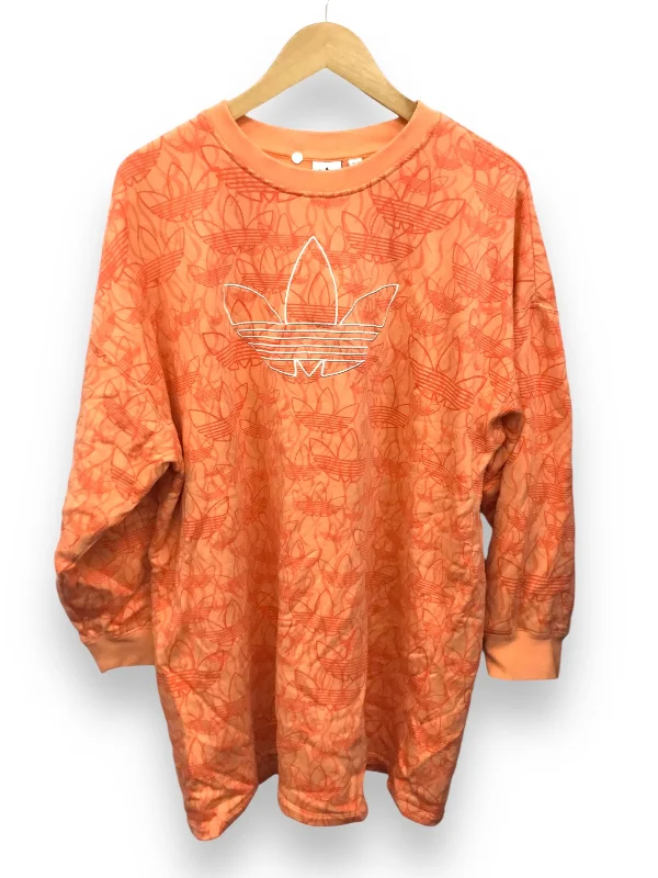Dress Casual Midi By Adidas In Orange, Size: Xl Elegant Velvet Midi Dress