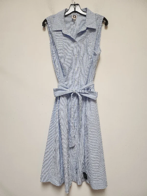 Dress Casual Midi By Anne Klein In Striped Pattern, Size: Xl Comfortable Wrap Midi Dress
