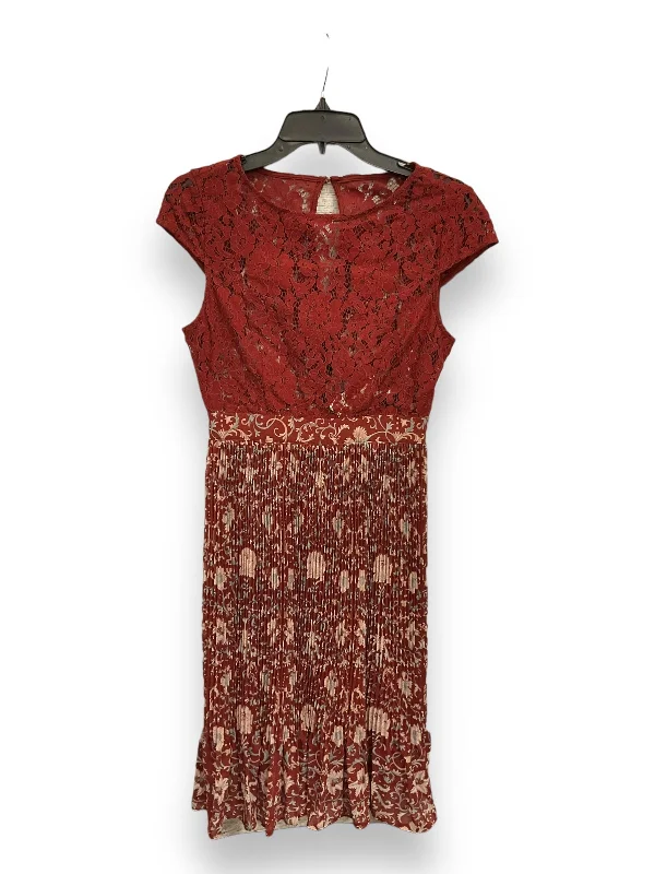Dress Casual Midi By Anthropologie In Multi-colored, Size: S Chic Lace Detail Midi Dress