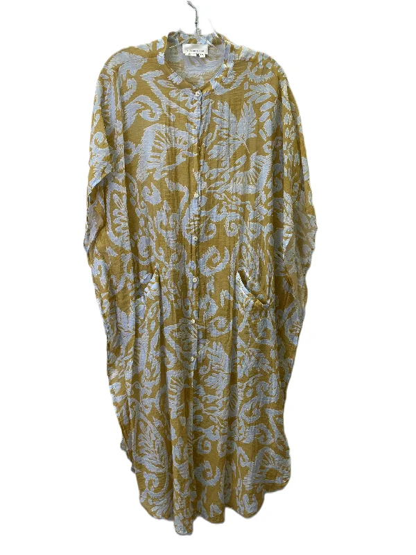 Dress Casual Midi By Anthropologie In Yellow, Size: Os Trendy Smocked Waist Midi Dress Dress Casual Midi By Anthropologie In Yellow, Size: Os Trendy Smocked Waist Midi Dress