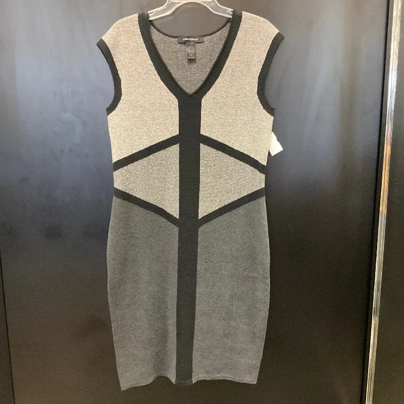 Dress Casual Midi By Ashley Stewart In Grey, Size: Xl Fashionable Shift Midi Dress