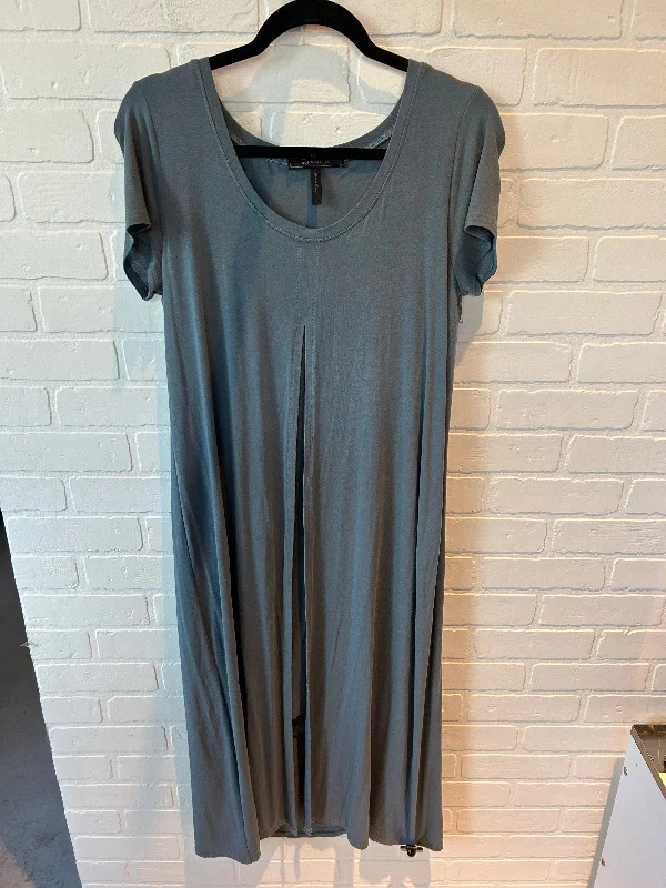 Dress Casual Midi By Bcbgmaxazria In Blue, Size: M Stylish Midi Dress with Cuffs
