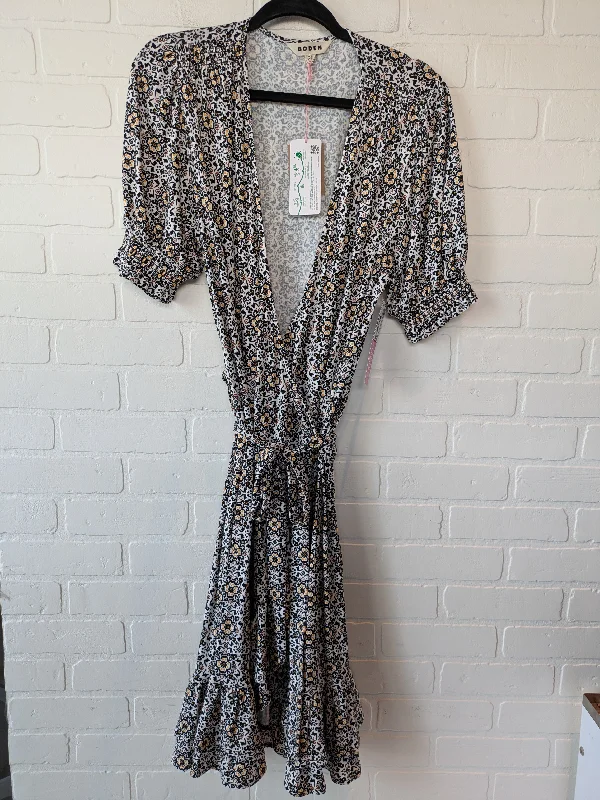Dress Casual Midi By Boden In Black & White, Size: M Comfortable Draped Midi Dress