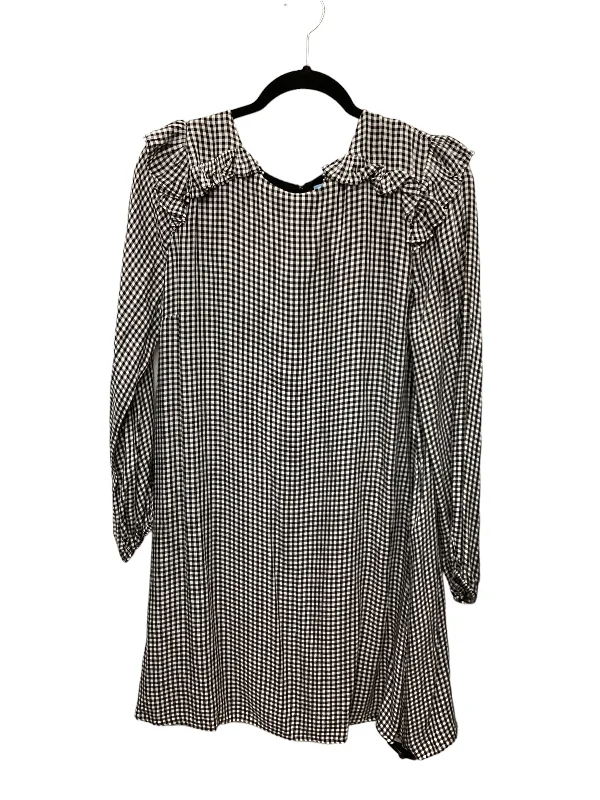Dress Casual Midi By Cece In Black & White, Size: L Elegant Floral Skirt Midi Dress
