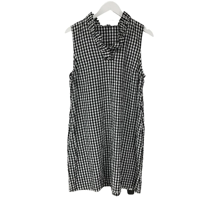 Dress Casual Midi By Crown And Ivy In Plaid Pattern, Size: Xl Trendy Shift Midi Dress Dress Casual Midi By Crown And Ivy In Plaid Pattern, Size: Xl Trendy Shift Midi Dress