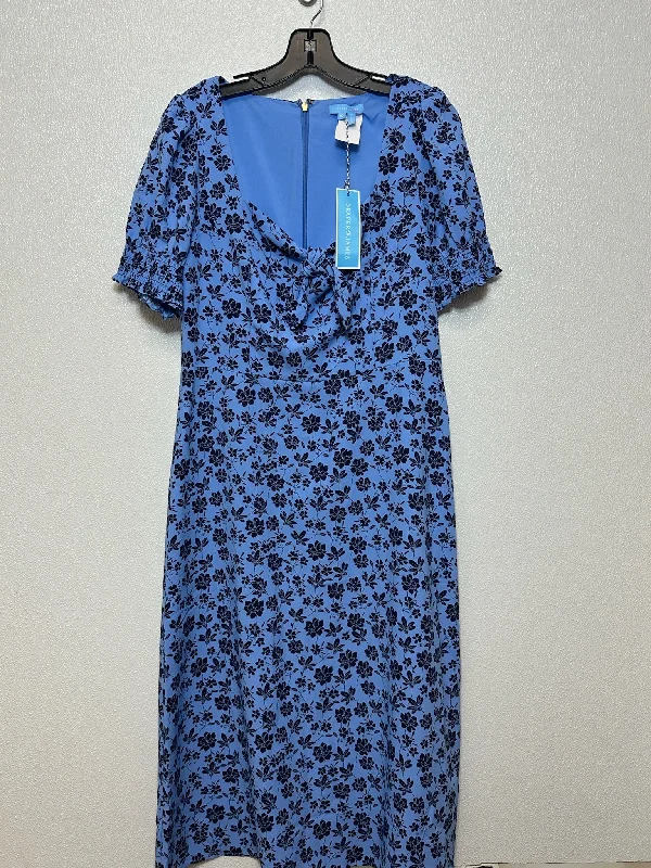 Dress Casual Midi By Draper James In Blue, Size: 10 Trendy Flared Sleeve Midi Dress