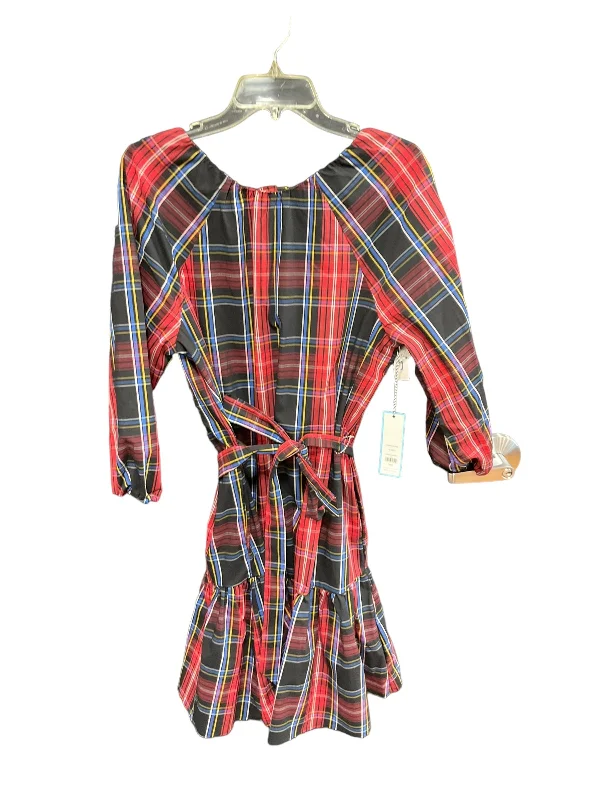 Dress Casual Midi By Draper James Rsvp In Plaid Pattern, Size: M Fashionable Casual Midi Dress Dress Casual Midi By Draper James Rsvp In Plaid Pattern, Size: M Fashionable Casual Midi Dress