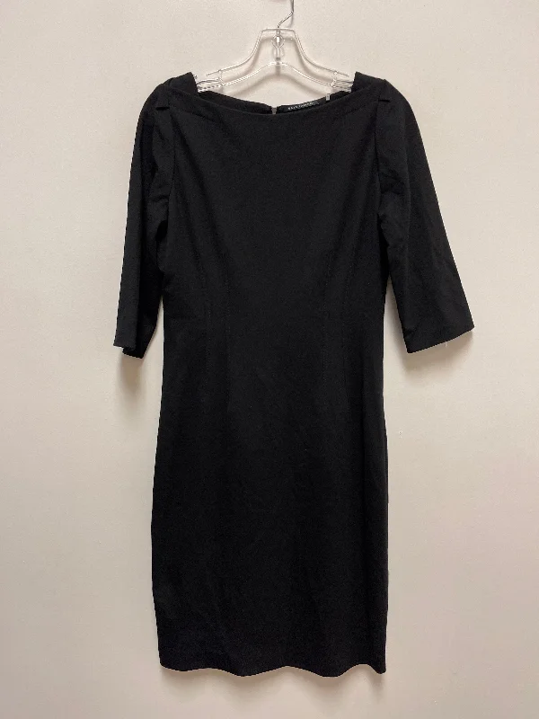 Dress Casual Midi By Elie Tahari In Black, Size: M Elegant Puff Sleeve Midi Dress
