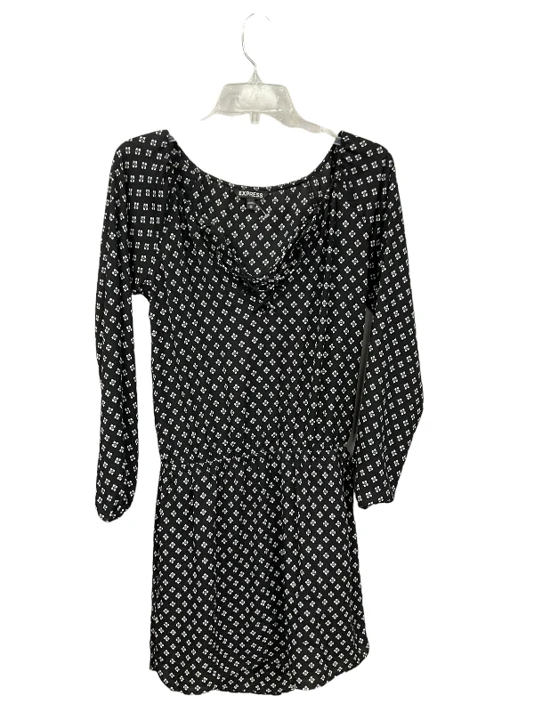 Dress Casual Midi By Express In Black & White, Size: Xs Cozy Ribbed Knit Midi Dress