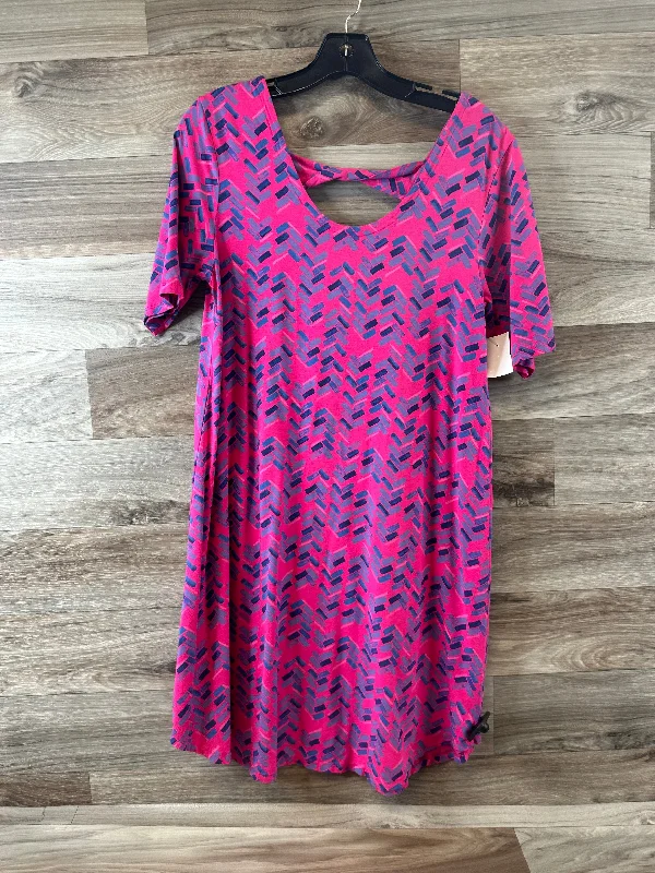 Dress Casual Midi By Fresh Produce In Blue & Pink, Size: M Elegant Pleated Sleeve Midi Dress Dress Casual Midi By Fresh Produce In Blue & Pink, Size: M Elegant Pleated Sleeve Midi Dress